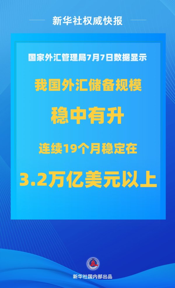 我外洋汇储备范畴上半年保执稳中有升